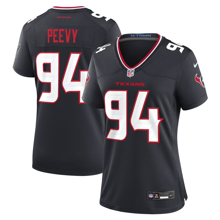 Women's Houston Texans Jayden Peevy Nike Navy Team Game Jersey - Puhuasuan