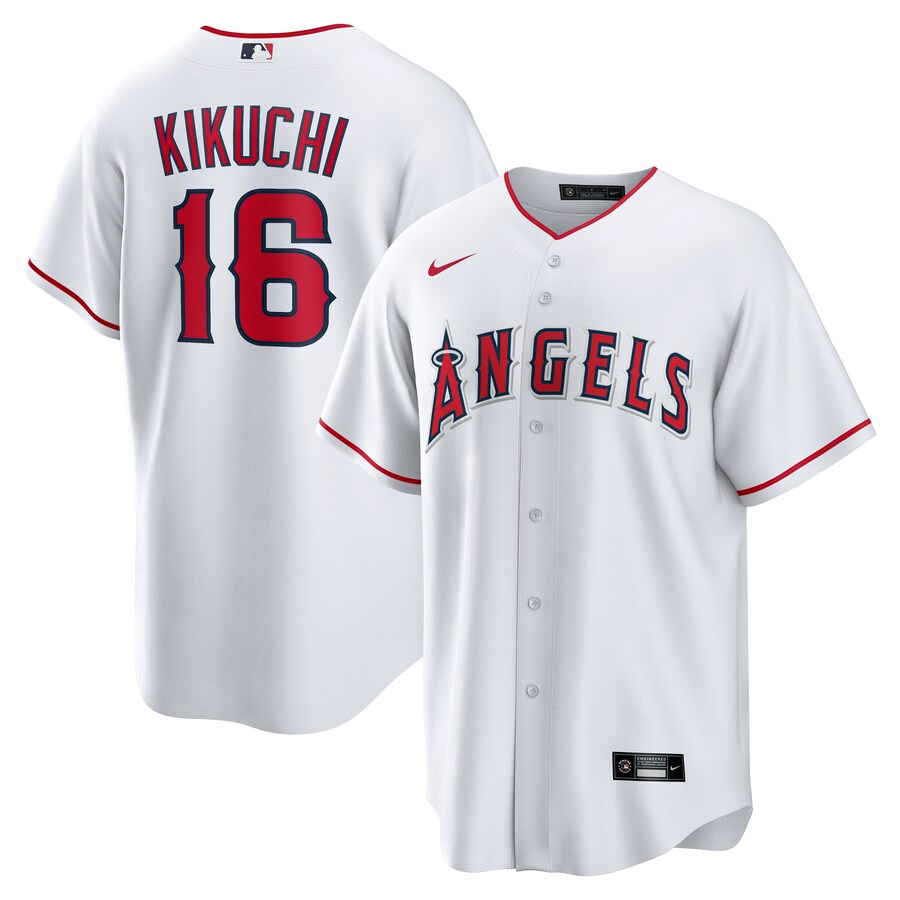 Men's Los Angeles Angels Yusei Kikuchi Nike White Home Replica Jersey - Puhuasuan