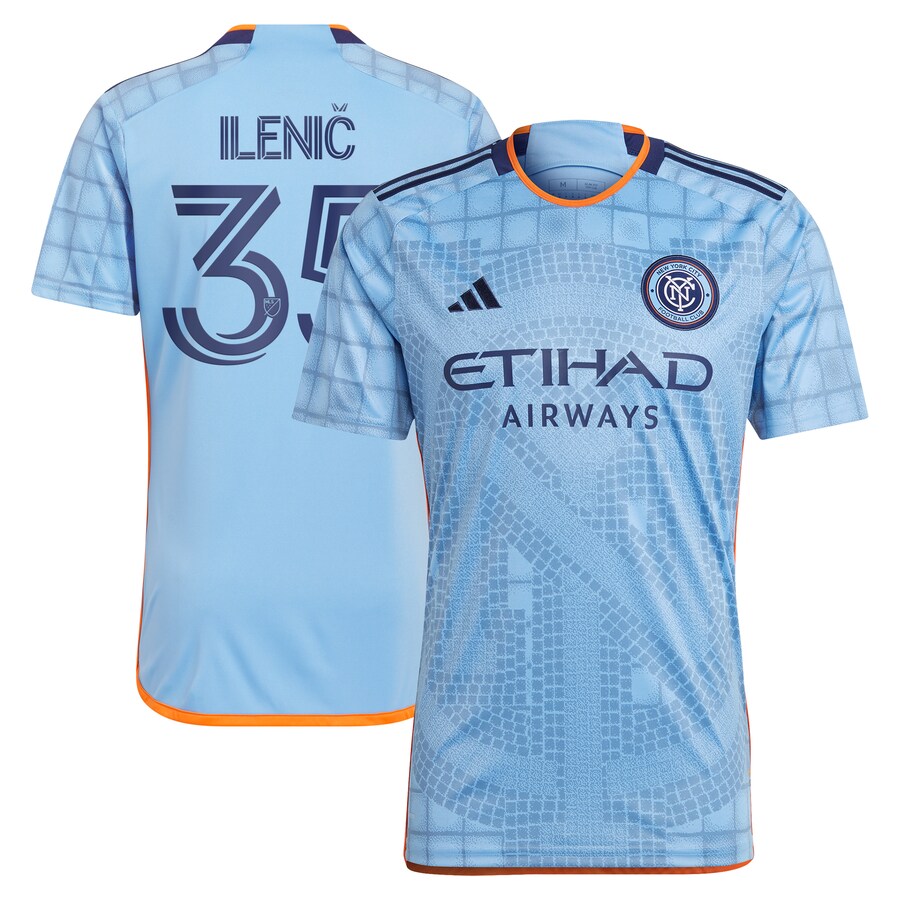 Men's New York City FC Mitja Ilenič adidas Light Blue 2024 The Interboro Kit Replica Player Jersey - Puhuasuan