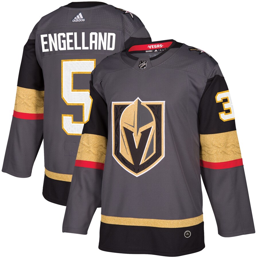 Men's Vegas Golden Knights Deryk Engelland adidas Gray Alternate Authentic Player Jersey - Puhuasuan