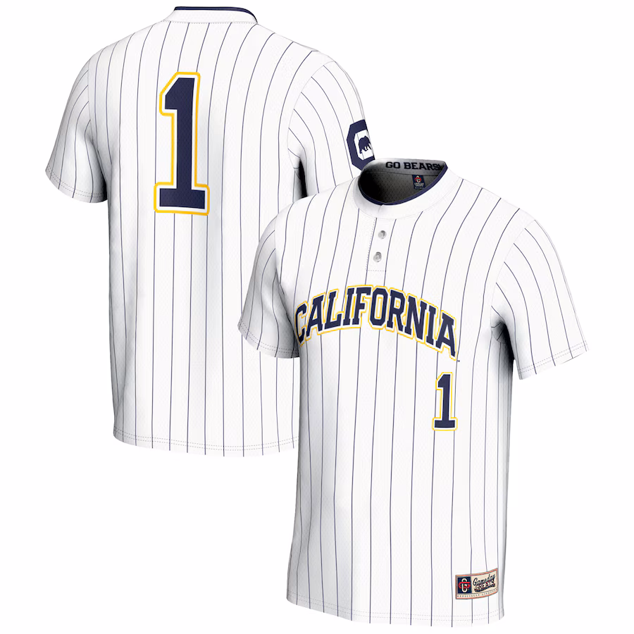 Youth GameDay Greats #1 White Cal Bears Lightweight Softball Jersey - Puhuasuan