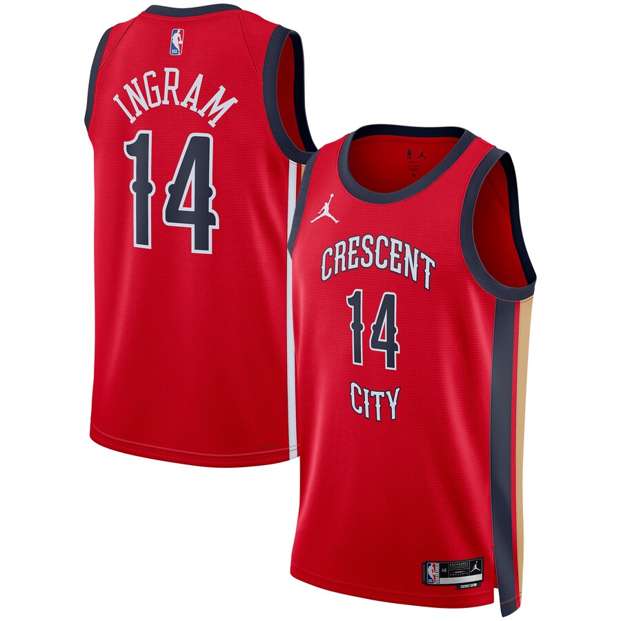 Unisex New Orleans Pelicans Brandon Ingram Jordan Brand Red Swingman Jersey - Statement Edition - Puhuasuan