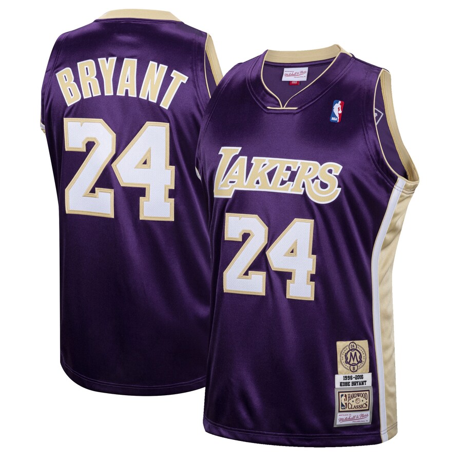 Men's Los Angeles Lakers Kobe Bryant Mitchell & Ness Purple Hall of Fame Class of 2020 #24 Authentic Hardwood Classics Jersey - Puhuasuan