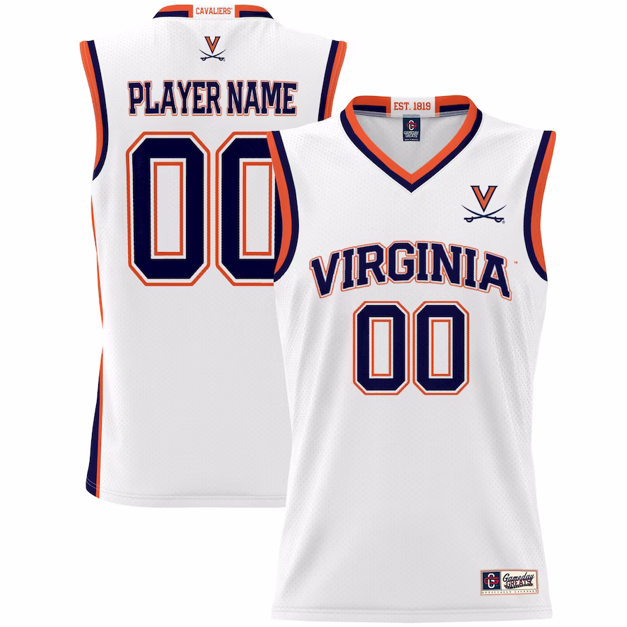 Virginia Cavaliers GameDay Greats Youth NIL Pick-A-Player Lightweight Women's Basketball Jersey - White - Puhuasuan