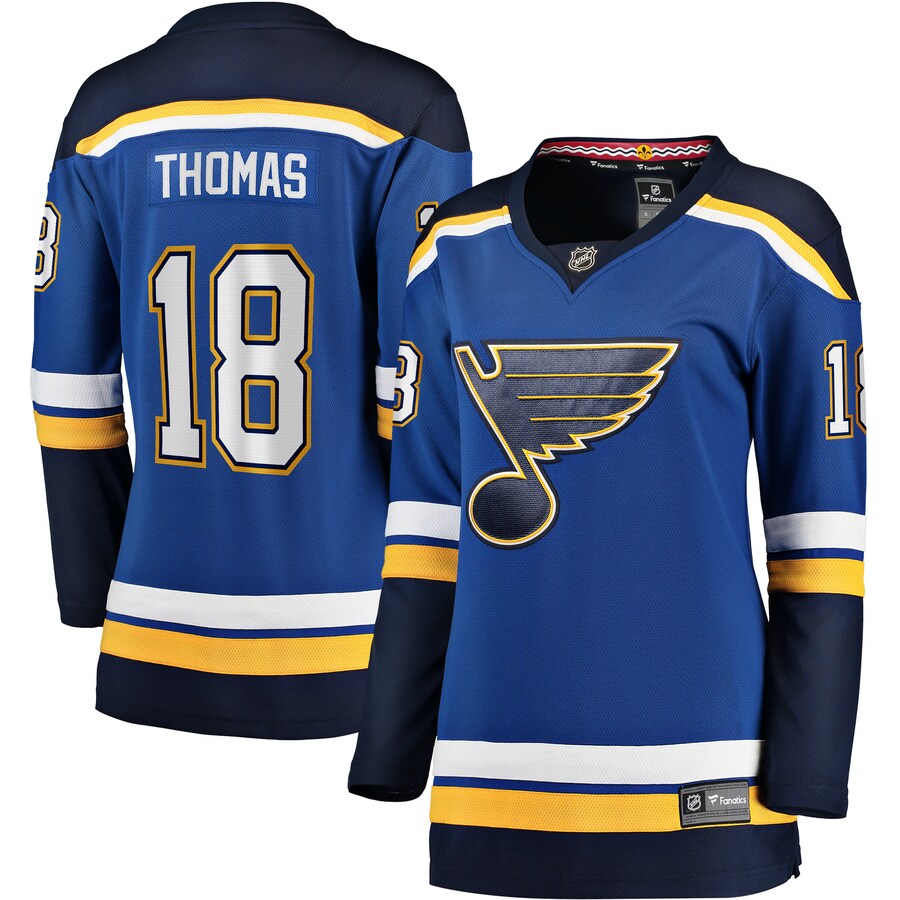 Women's St. Louis Blues Robert Thomas Fanatics Branded Blue Home Breakaway Player Jersey - Puhuasuan