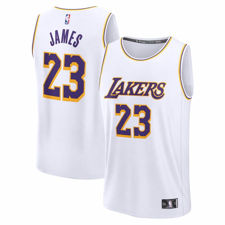 Youth Los Angeles Lakers LeBron James Fanatics White Fast Break Replica Player Jersey - Association Edition - Puhuasuan