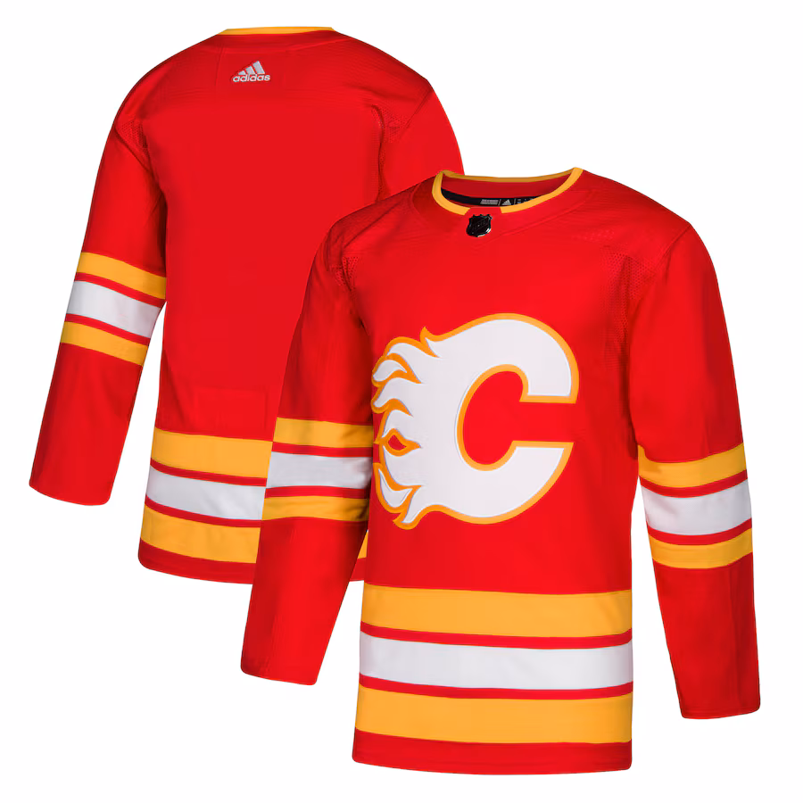 Men's Calgary Flames adidas Red Alternate Authentic Jersey - Puhuasuan