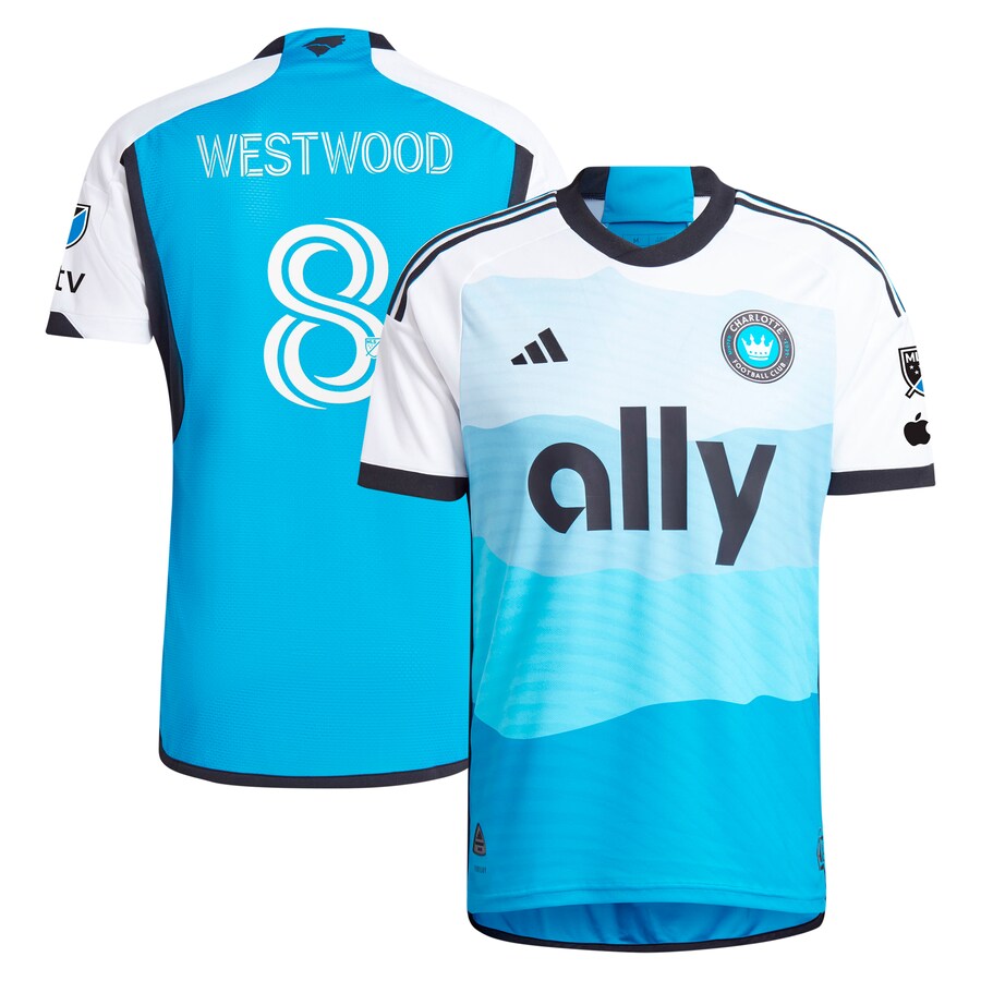 Men's Charlotte FC Ashley Westwood adidas Blue 2024 The Carolina Kit: Explore Authentic Player Jersey - Puhuasuan
