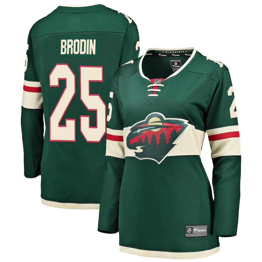 Women's Minnesota Wild Jonas Brodin Fanatics Green Breakaway Player Jersey - Puhuasuan
