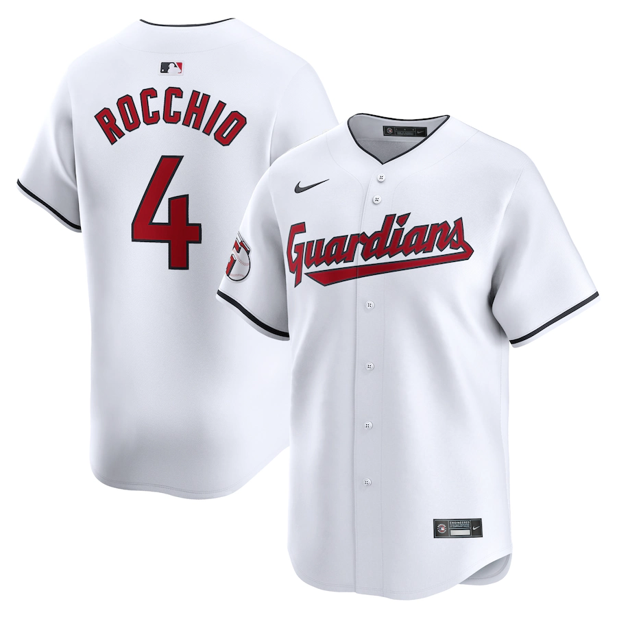 Men's Cleveland Guardians Brayan Rocchio Nike White Home Limited Player Jersey - Puhuasuan