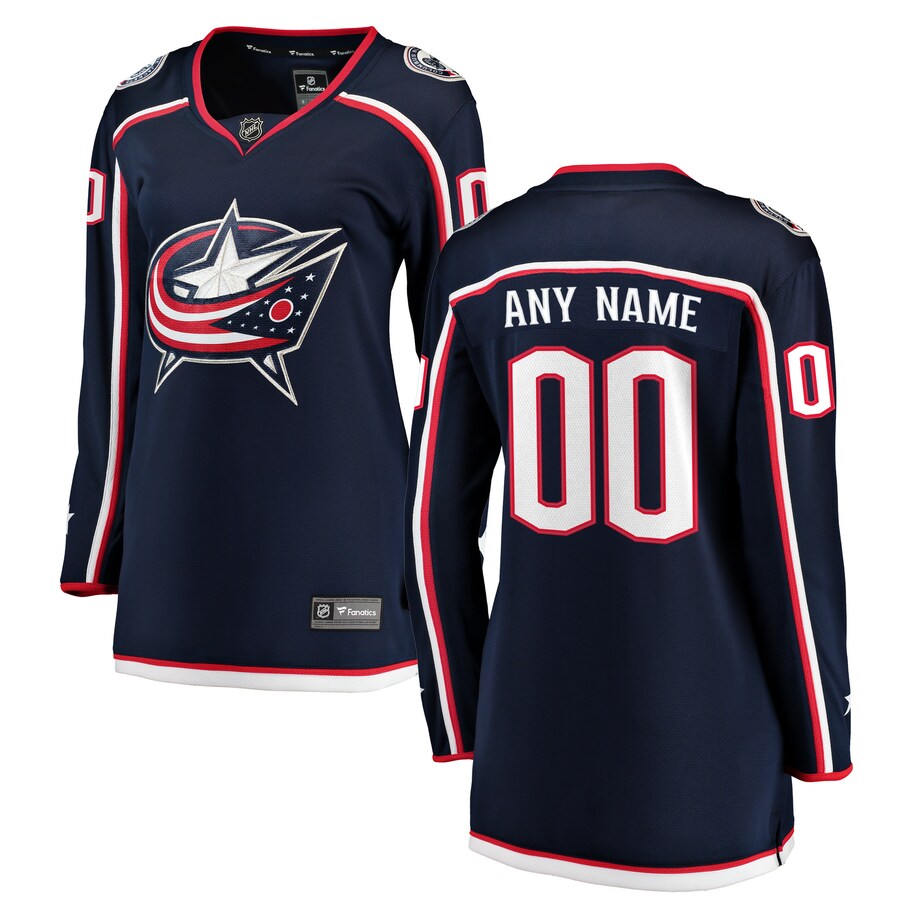 Women's Columbus Blue Jackets Fanatics Branded Navy Home Breakaway Custom Jersey - Puhuasuan