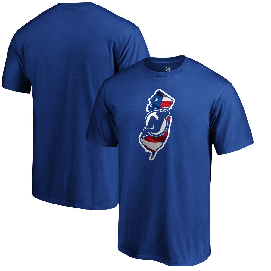 Men's New Jersey Devils Royal NHL Banner State T-Shirt - Puhuasuan