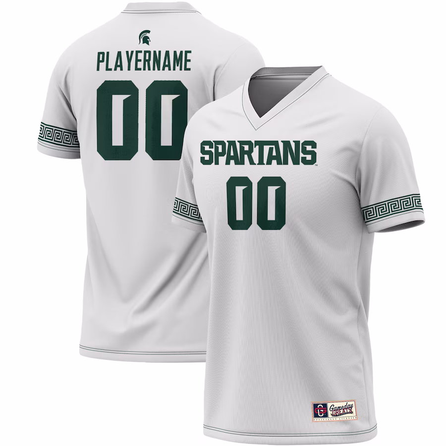 Michigan State Spartans GameDay Greats Youth NIL Pick-A-Player Lightweight Soccer Jersey - White - Puhuasuan