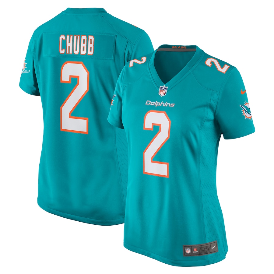 Women's Miami Dolphins Bradley Chubb Nike Aqua Game Player Jersey - Puhuasuan