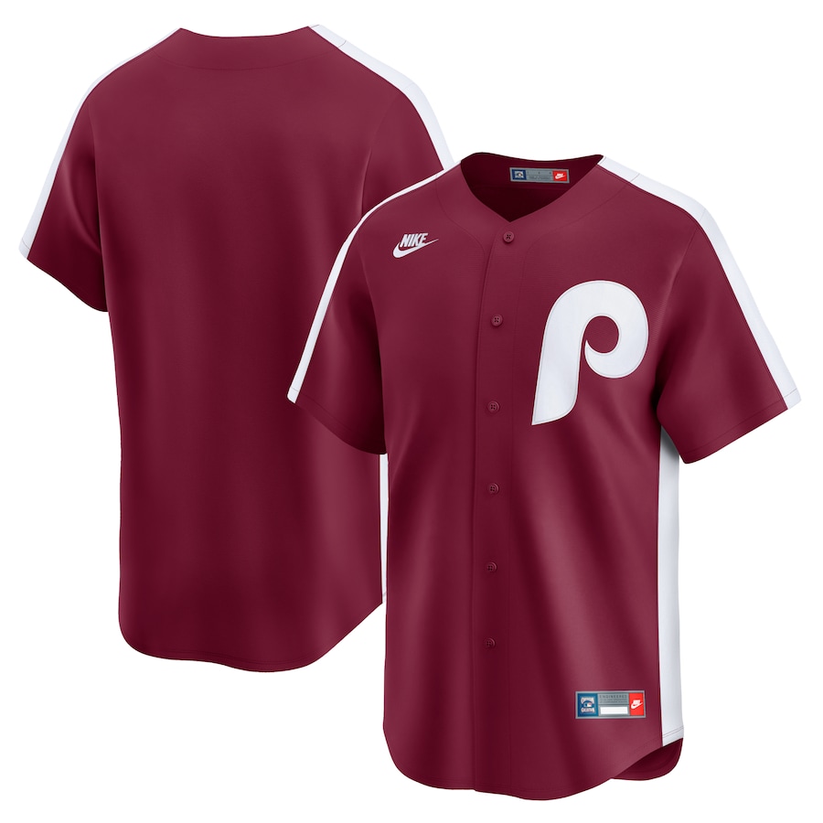 Men's Philadelphia Phillies Nike Burgundy Cooperstown Collection Limited Jersey - Puhuasuan
