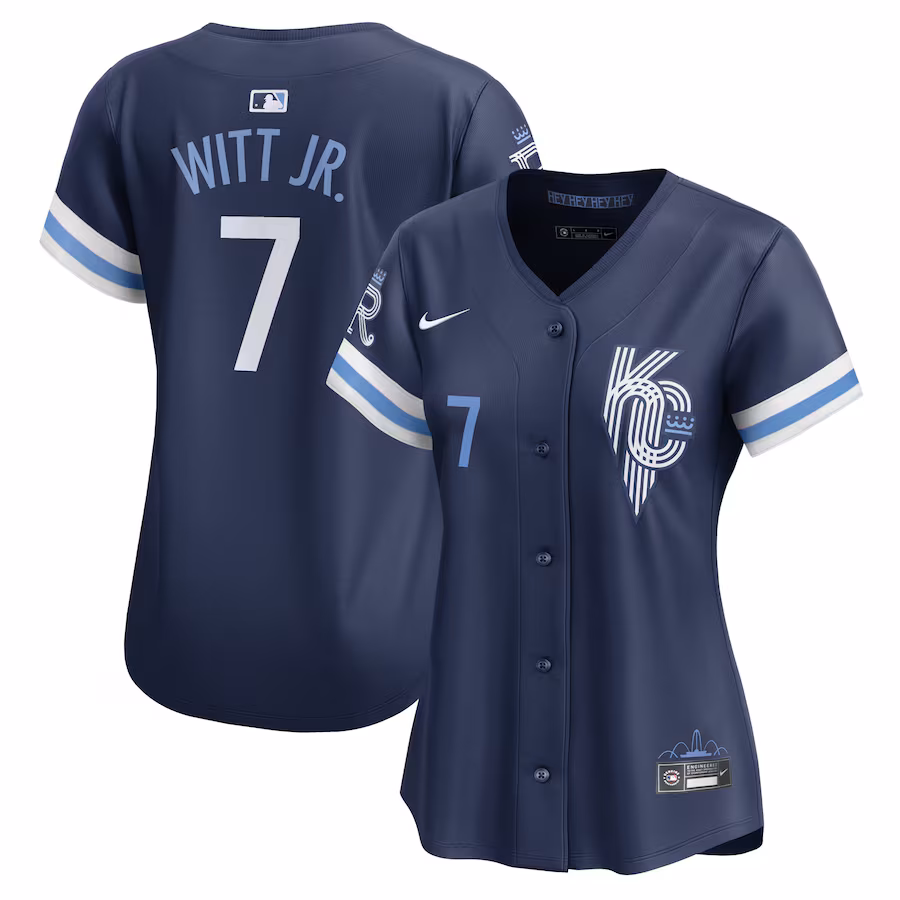 Women's Kansas City Royals Bobby Witt Jr. Nike Navy City Connect Limited Player Jersey - Puhuasuan