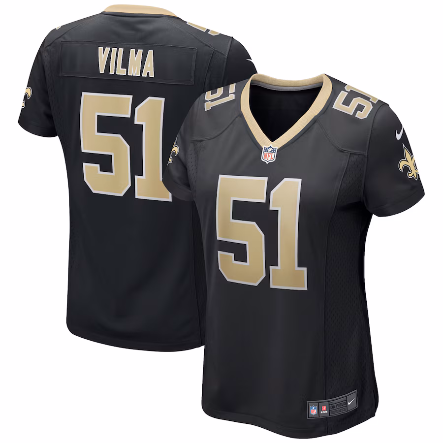 Women's New Orleans Saints Jonathan Vilma Nike Black Game Retired Player Jersey - Puhuasuan