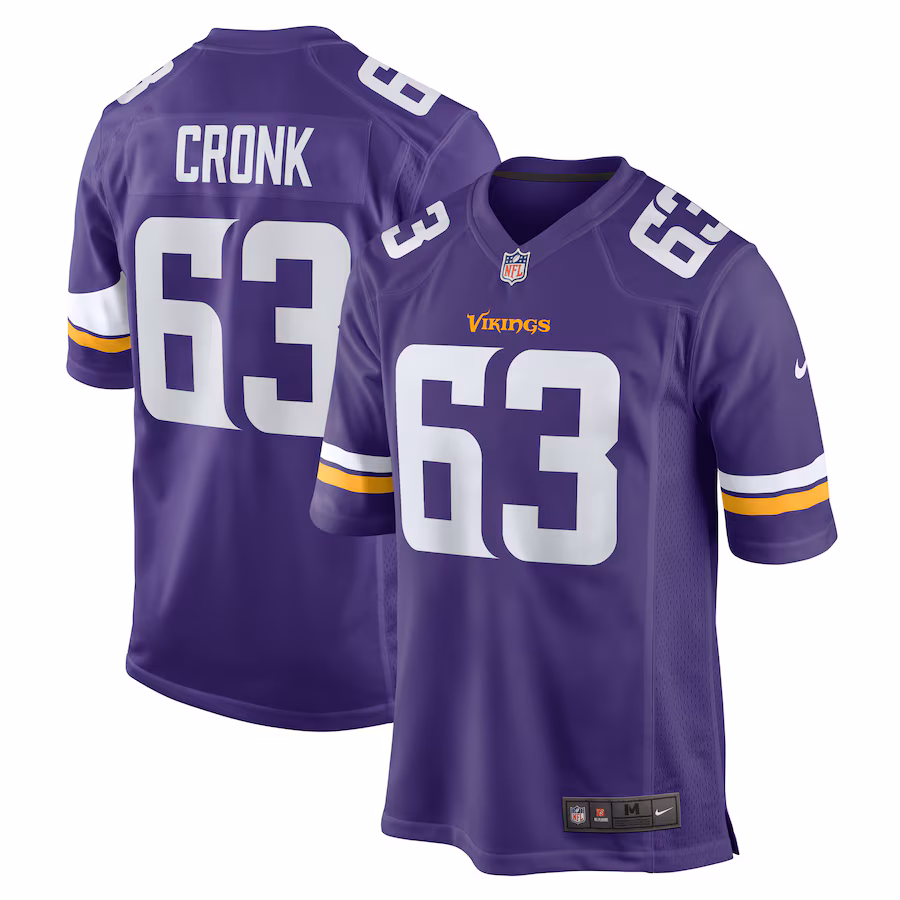 Men's Minnesota Vikings Coy Cronk Nike  Purple Team Game Jersey - Puhuasuan