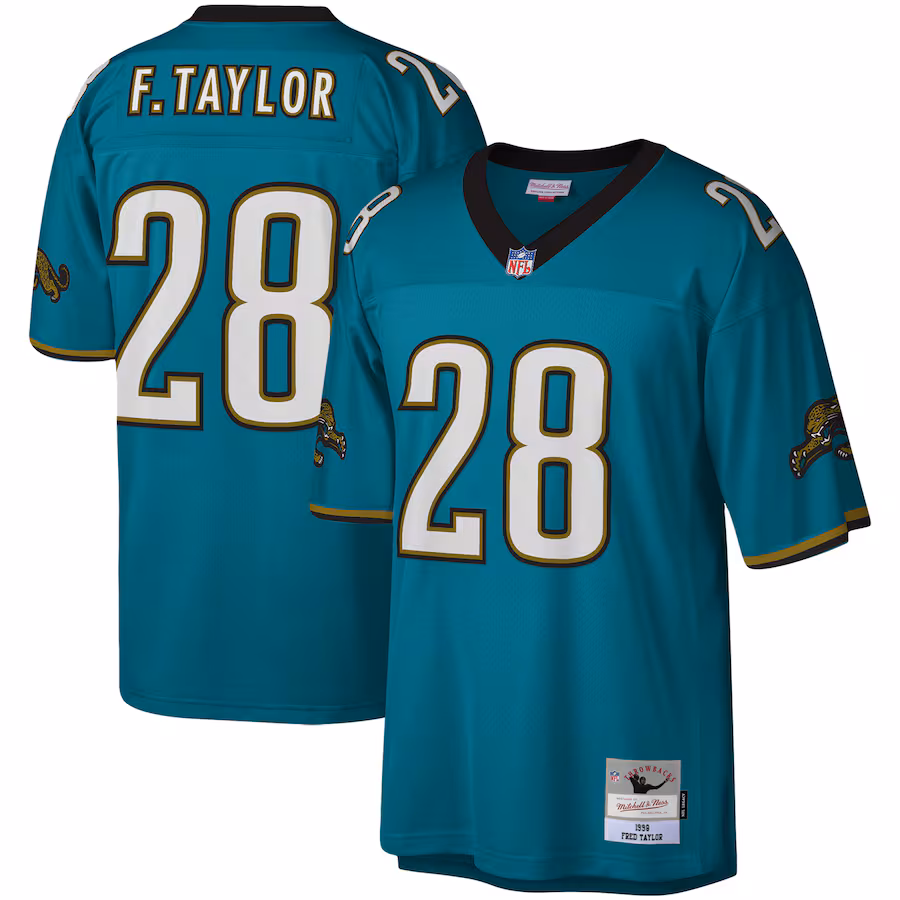 Men's Jacksonville Jaguars Fred Taylor Mitchell & Ness Teal Legacy Replica Jersey - Puhuasuan