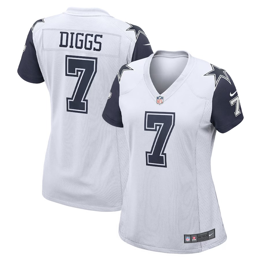 Women's Dallas Cowboys Trevon Diggs Nike White Team Game Jersey - Puhuasuan