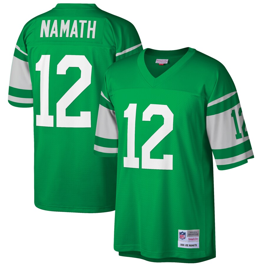 Men's New York Jets Joe Namath Mitchell & Ness Green Retired Player Legacy Replica Jersey - Puhuasuan