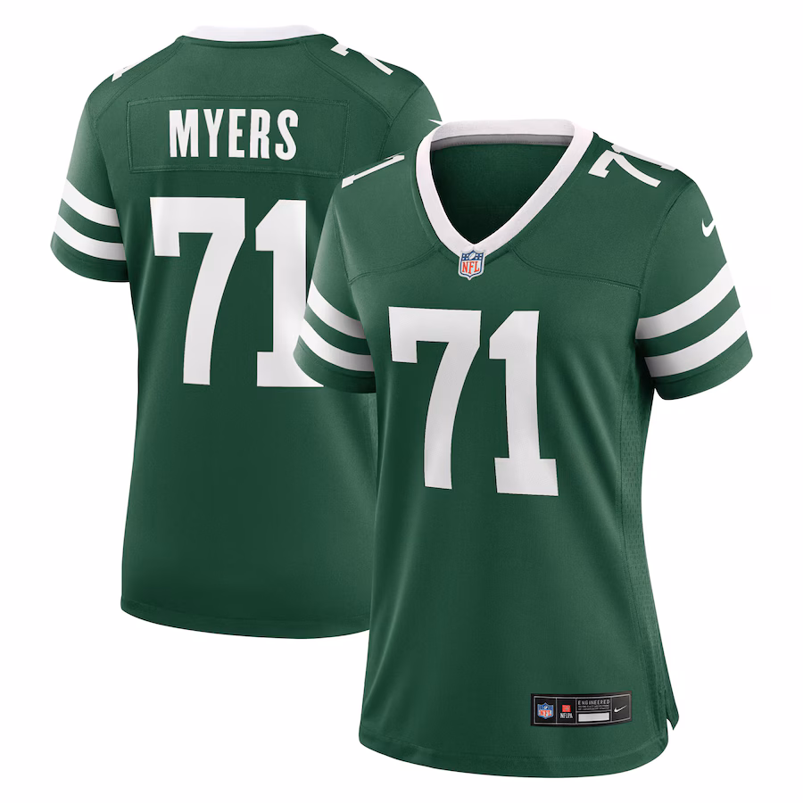 Women's New York Jets Josh Myers Nike Legacy Green Team Game Jersey - Puhuasuan