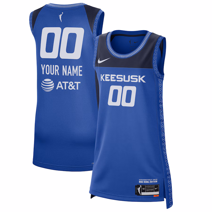 Unisex Connecticut Sun Nike Royal 2021 Rebel Edition Victory Custom Jersey - Puhuasuan