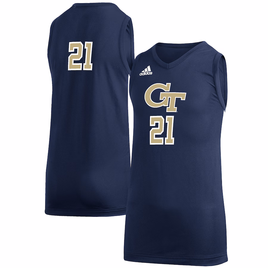 #21 Georgia Tech Yellow Jackets adidas Youth Game Jersey - Navy - Puhuasuan