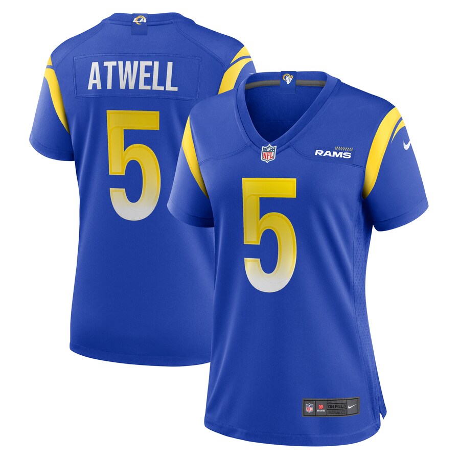 Women's Los Angeles Rams Tutu Atwell Nike Royal Home Game Jersey - Puhuasuan