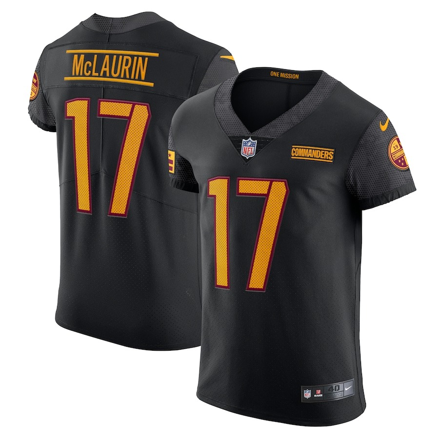 Men's Washington Commanders Terry McLaurin Nike Black Alternate Vapor Elite Jersey - Puhuasuan