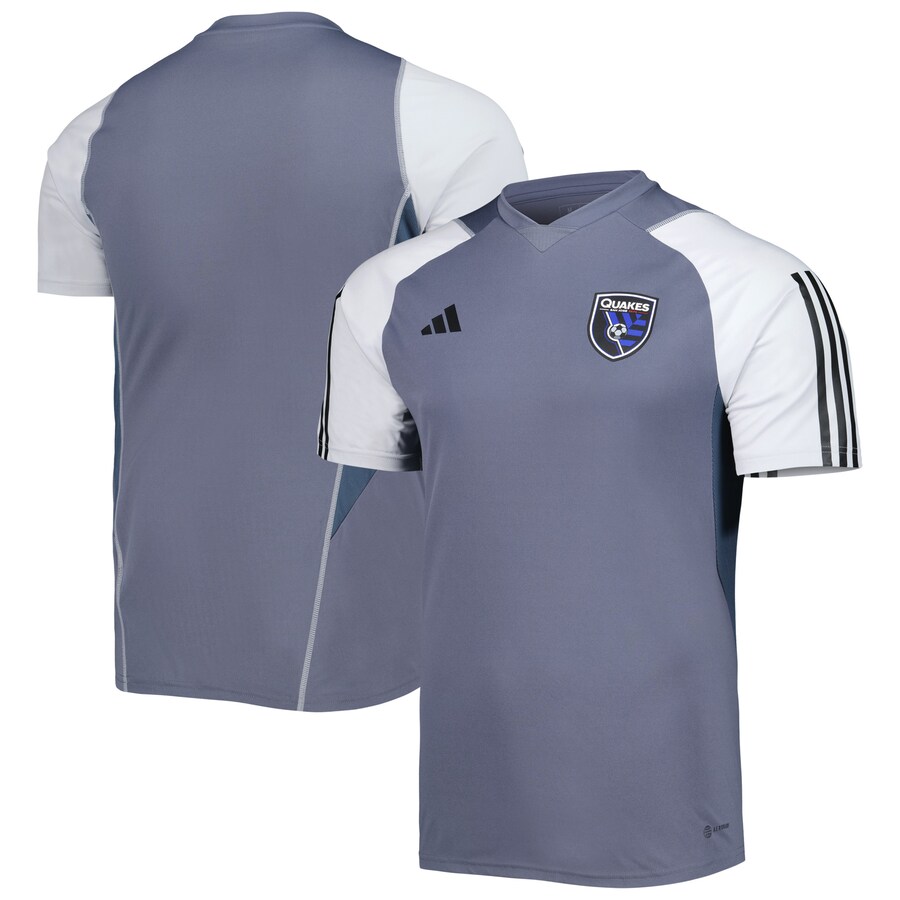 Men's San Jose Earthquakes adidas Gray 2023 On-Field Training Jersey - Puhuasuan