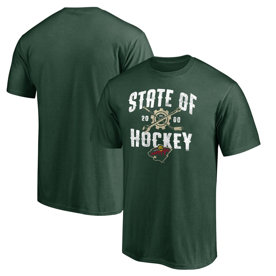 Men's Minnesota Wild Green Hometown Collection Push Ahead T-Shirt - Puhuasuan