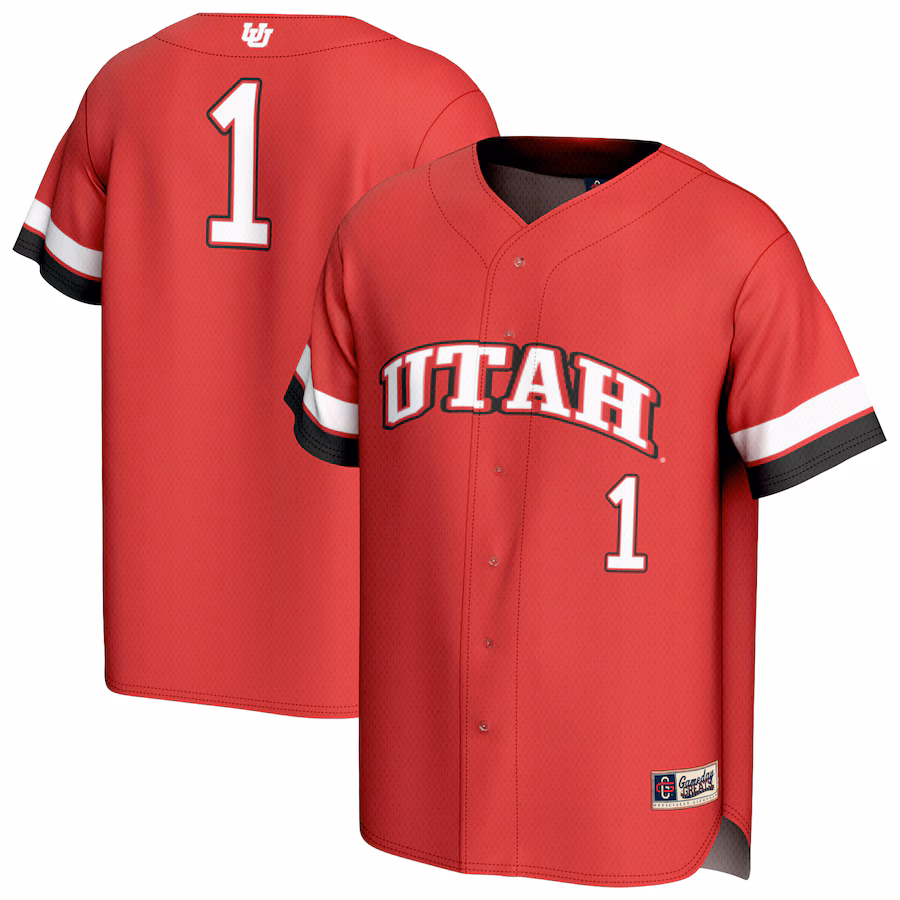 Youth GameDay Greats #1 Red Utah Utes Lightweight Collegiate Baseball Fashion Jersey - Puhuasuan