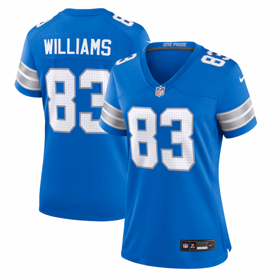 Women's Detroit Lions Isaiah Williams Nike  Blue Game Jersey - Puhuasuan