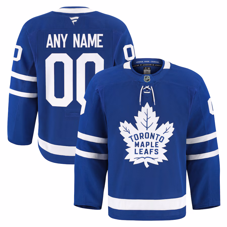 Men's Toronto Maple Leafs Fanatics Blue Home Authentic Pro Custom Jersey - Puhuasuan