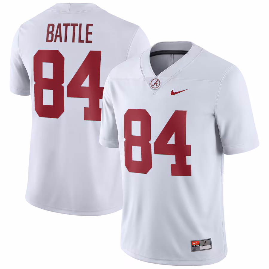 Bill Battle Alabama Crimson Tide Nike Alabama Always Game Jersey - White - Puhuasuan