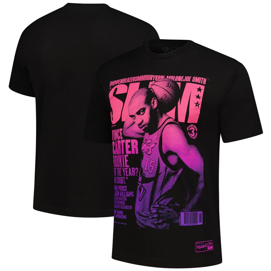 Men's Toronto Raptors Vince Carter Mitchell & Ness Black SLAM Gradient T-Shirt - Puhuasuan