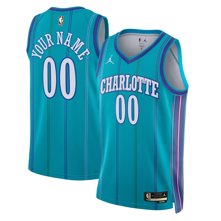 Unisex Charlotte Hornets Jordan Brand Teal 2023/24 Custom Swingman Jersey - Classic Edition - Puhuasuan
