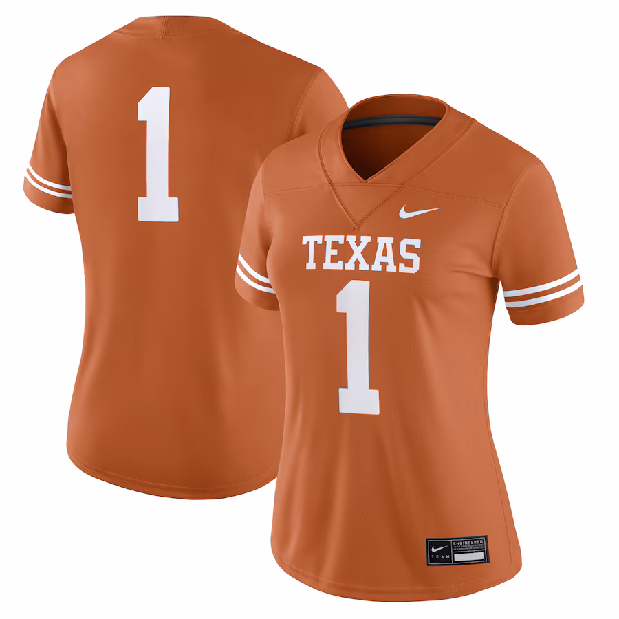 Women's Nike #1 Texas Orange Texas Longhorns Game Jersey - Puhuasuan