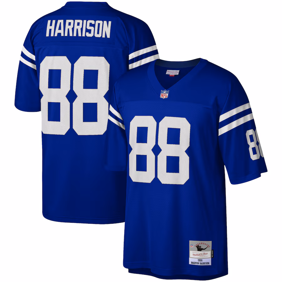Men's Indianapolis Colts Marvin Harrison Mitchell & Ness Royal Legacy Replica Jersey - Puhuasuan