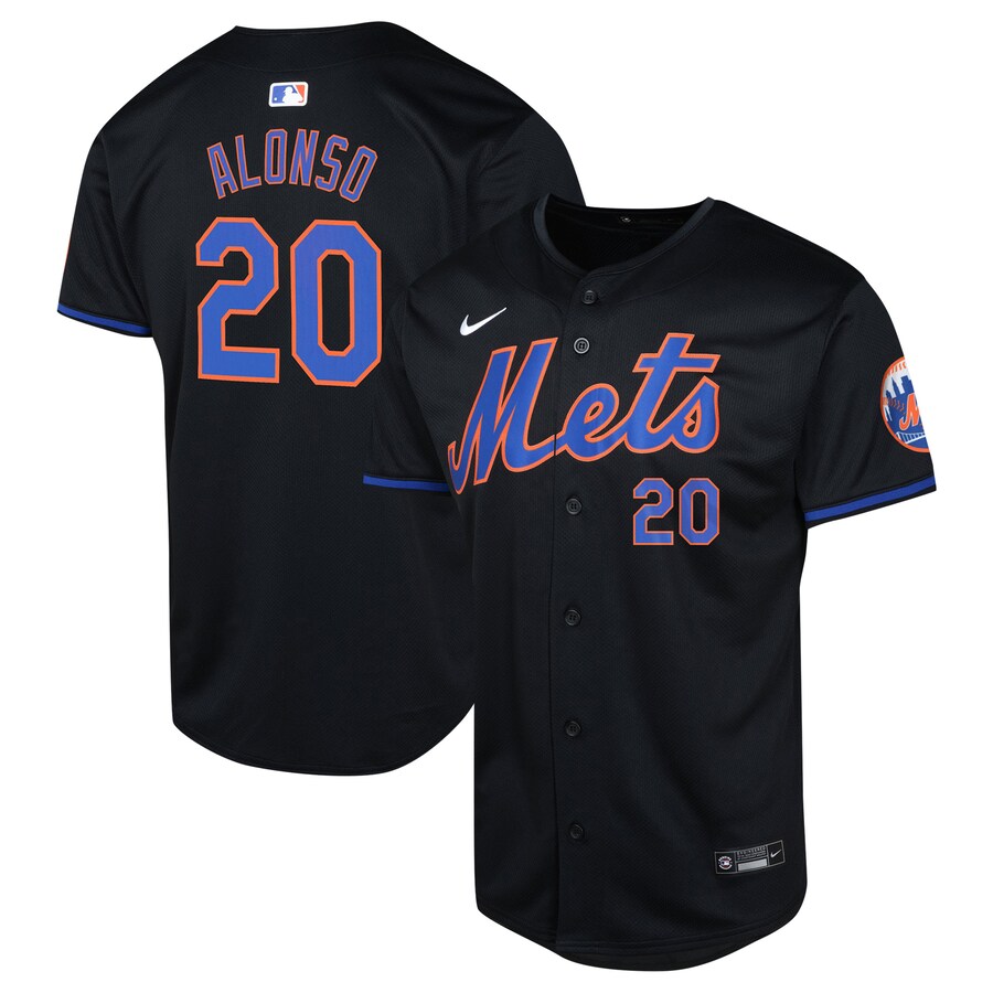 Youth New York Mets Pete Alonso Nike Black Alternate Limited Player Jersey - Puhuasuan