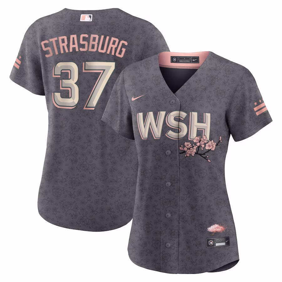 Women's Washington Nationals Stephen Strasburg Nike Gray City Connect Replica Player Jersey - Puhuasuan