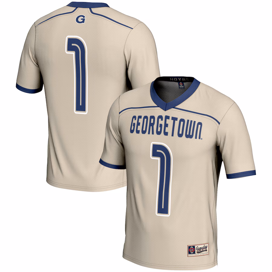 Youth GameDay Greats  Gray Georgetown Hoyas #1 Lightweight Lacrosse Jersey - Puhuasuan