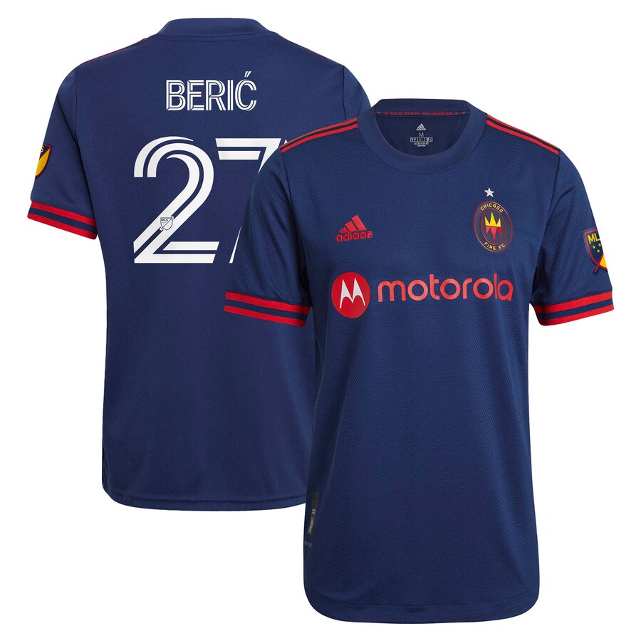 Men's Chicago Fire Robert Beric adidas Navy 2021 Primary Authentic Jersey - Puhuasuan