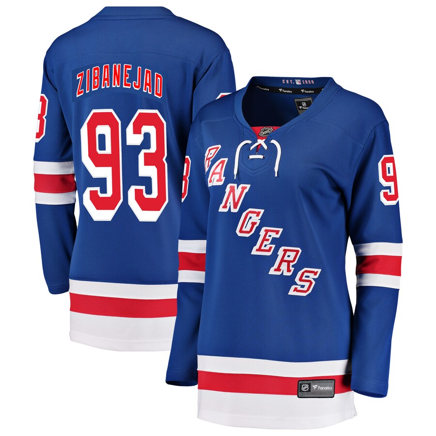 Women's New York Rangers Mika Zibanejad Fanatics Branded Blue Breakaway Player Jersey - Puhuasuan
