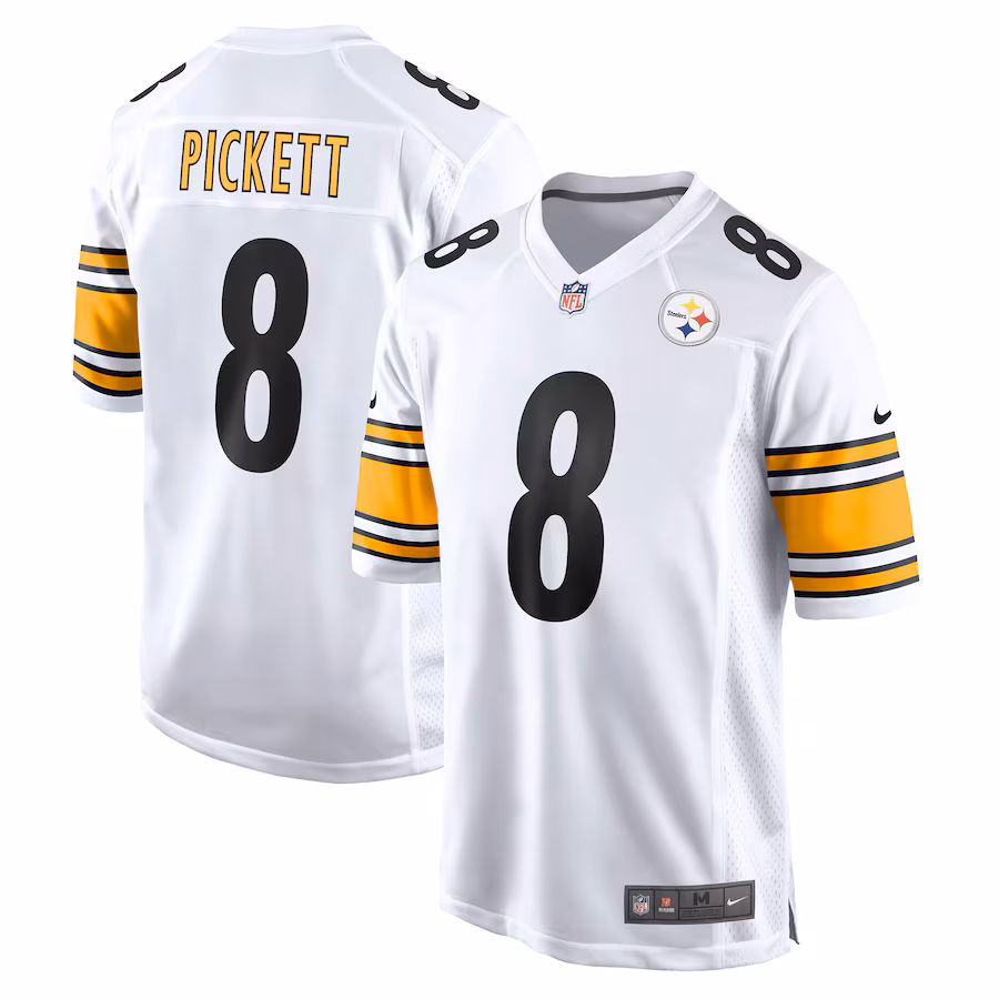 Men's Pittsburgh Steelers Kenny Pickett Nike White Player Game Jersey - Puhuasuan