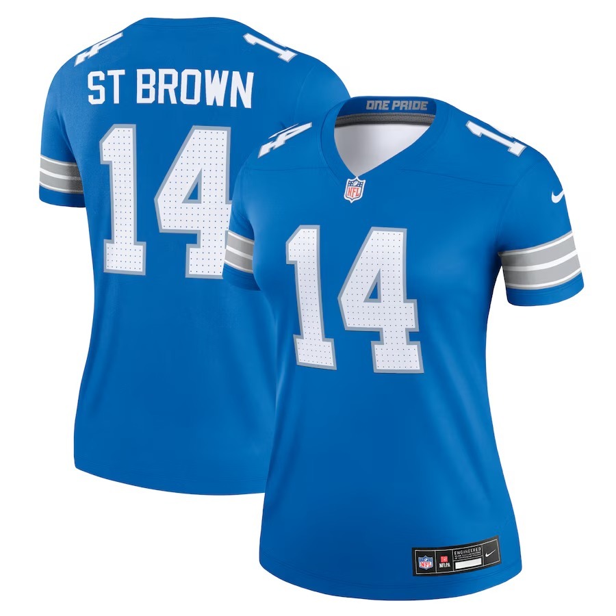 Women's Detroit Lions Amon-Ra St. Brown Nike Blue Legend Player Performance Top - Puhuasuan
