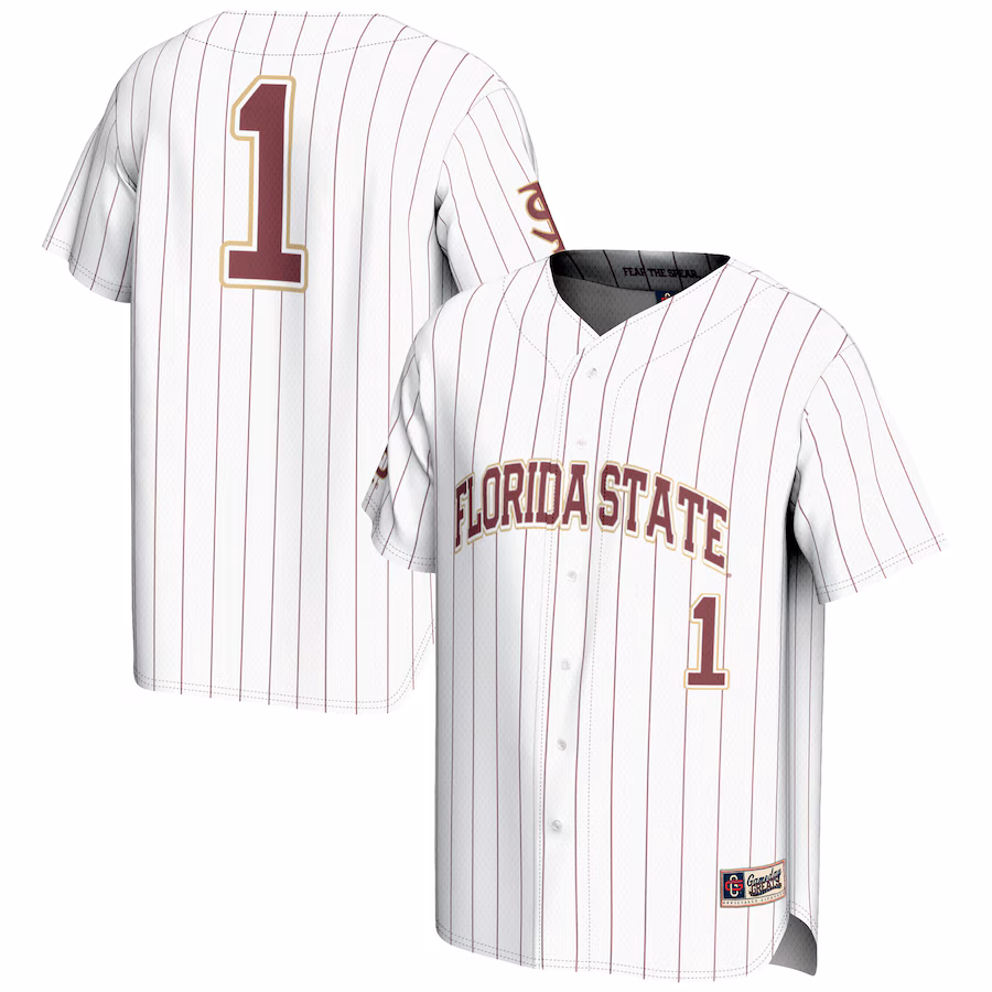 Youth GameDay Greats #1 White Florida State Seminoles Lightweight Baseball Jersey - Puhuasuan