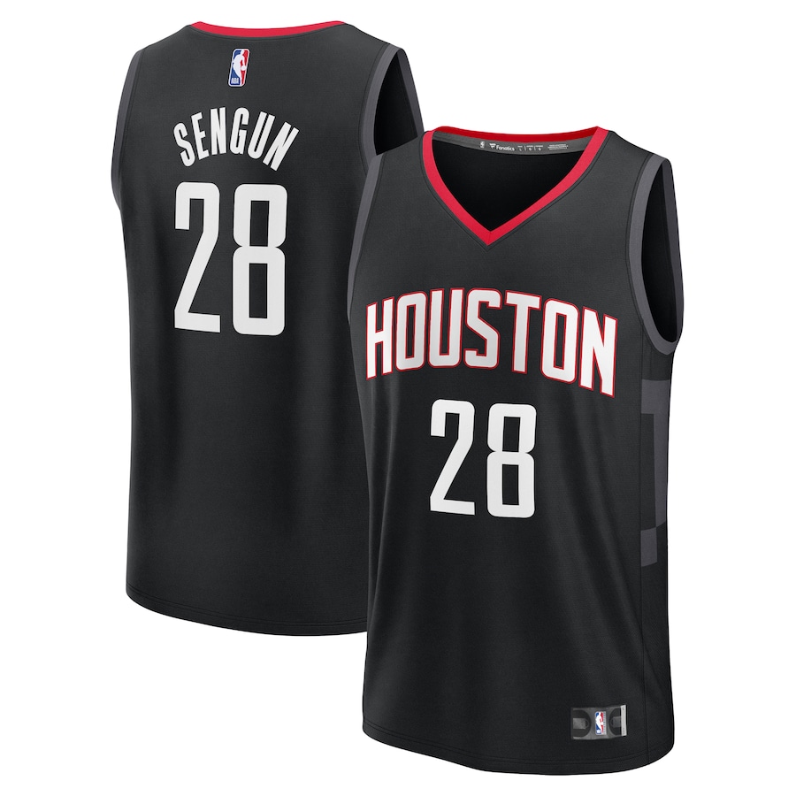 Youth Houston Rockets Alperen Sengun Fanatics Black Fast Break Replica Player Jersey - Statement Edition - Puhuasuan