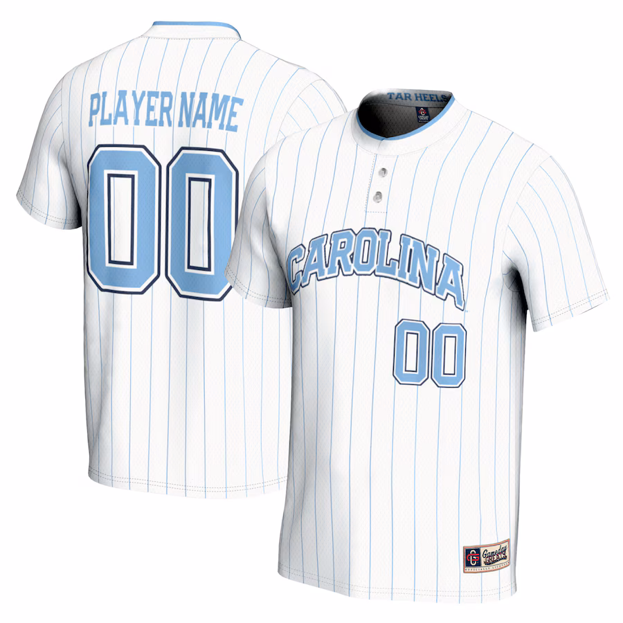North Carolina Tar Heels GameDay Greats Youth NIL Pick-A-Player Softball Lightweight Jersey - White - Puhuasuan